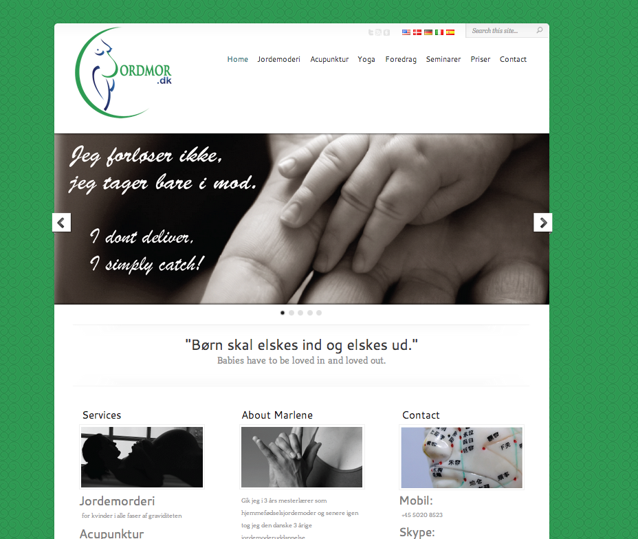 Midwife website design