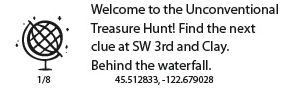 WDS 2104 Unconventional Treasure Hunt Clue 1